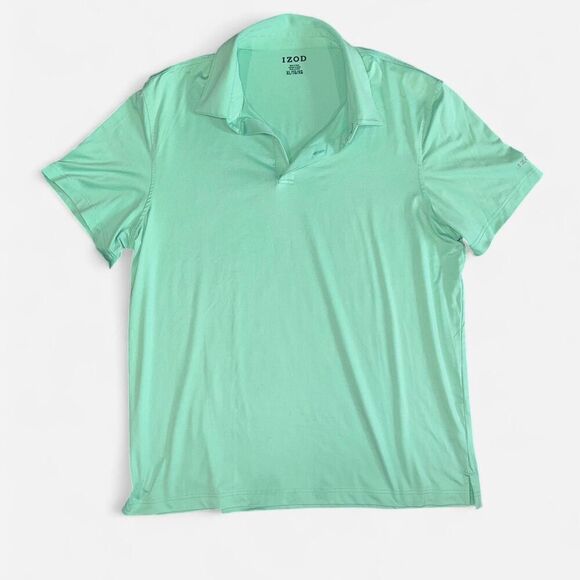 NWOT - IZOD Turquoise Collared Polo Golf Shirt - Picture 2 of 7